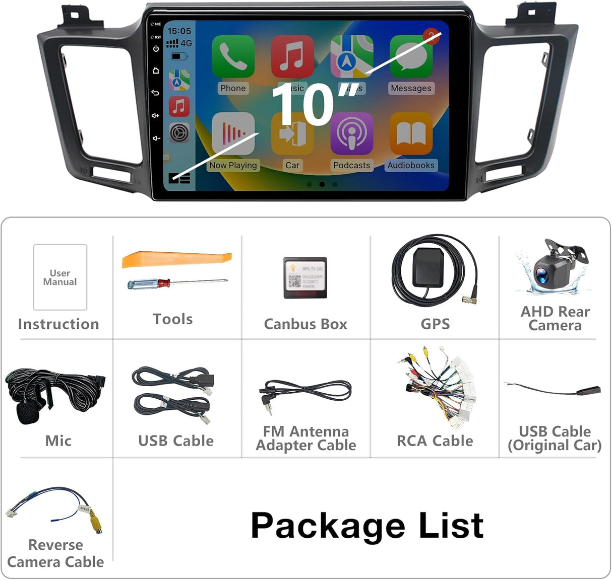 Car Stereo Radio Compatible for Toyota RAV4 2013 2014 2015 2016 2017 2018