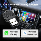 2-in-1 Wireless CarPlay Adapter / Android Auto Dongle, Mini Style