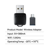 2-in-1 Wireless CarPlay Adapter / Android Auto Dongle, Mini Style
