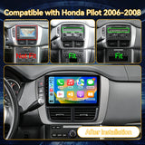 Car Radio Stereo for Honda Pilot 2006 2007 2008, Wireless CarPlay Android Auto, 9 Inch IPS Touch Screen Android 15 GPS WiFi Bluetooth 32-Band DSP SWC AHD Camera
