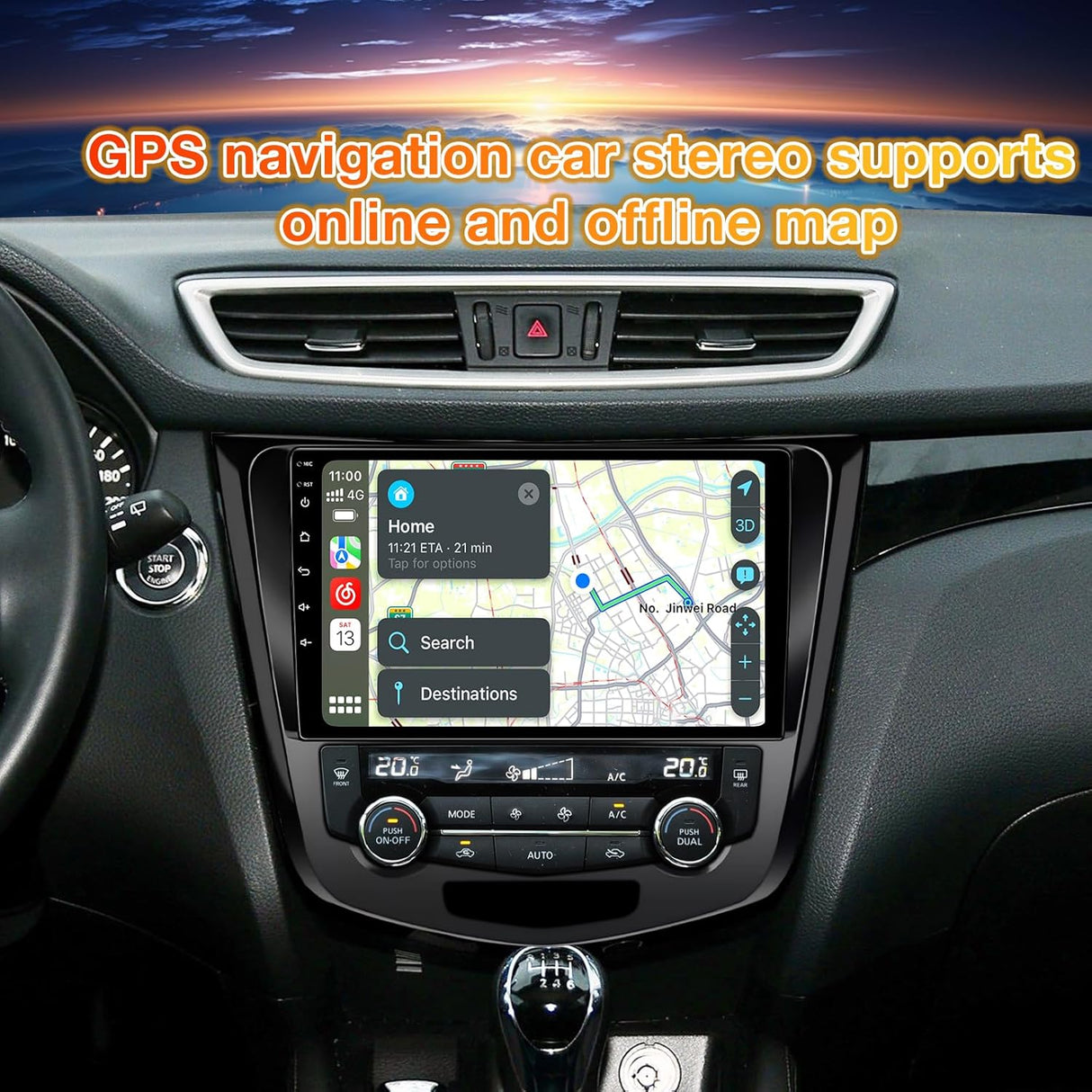 Android 13 Car Stereo for 2014-2018 Nissan X-Trail Qashqai Rogue Support Wireless CarPlay & Android Auto