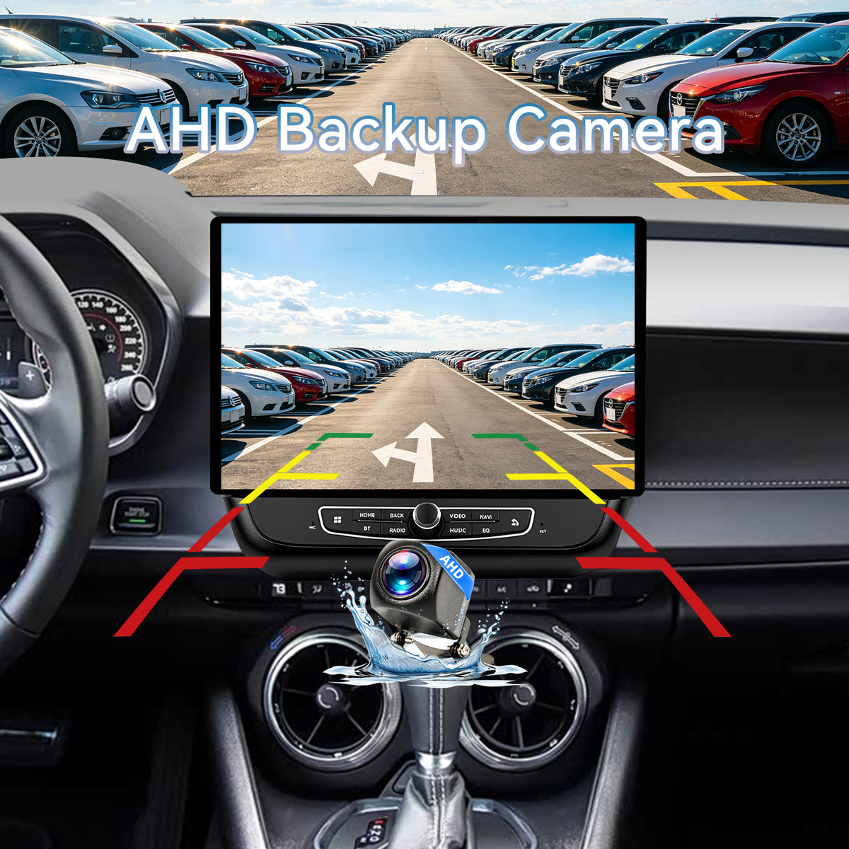 Car Stereo Radio Compatible with Chevrolet Camaro 2016-2019, 4G+64G 13" Touch Screen Car Stereo with Wireless Carplay Android Auto,FM,Multimedia Receiver with GPS Bluetooth ＆ Backup Camera