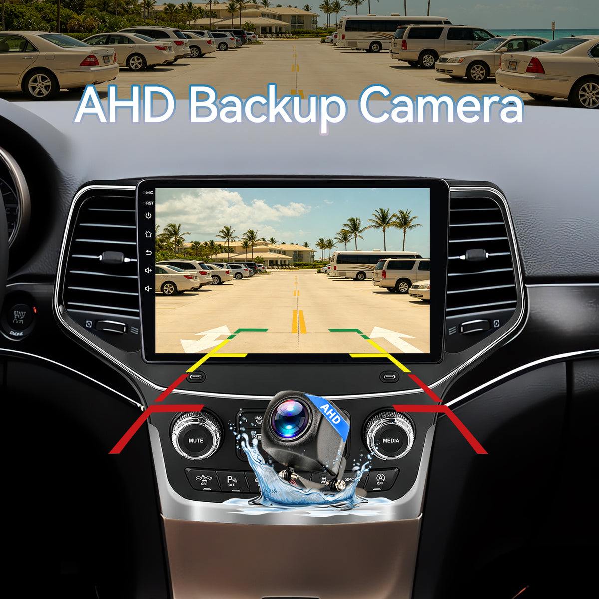 Car Radio for Jeep Grand Cherokee 2014-2021 Wireless CarPlay & Android Auto, 2GB+64GB, Bluetooth, AM/FM, SWC, Backup Camera & Touchscreen