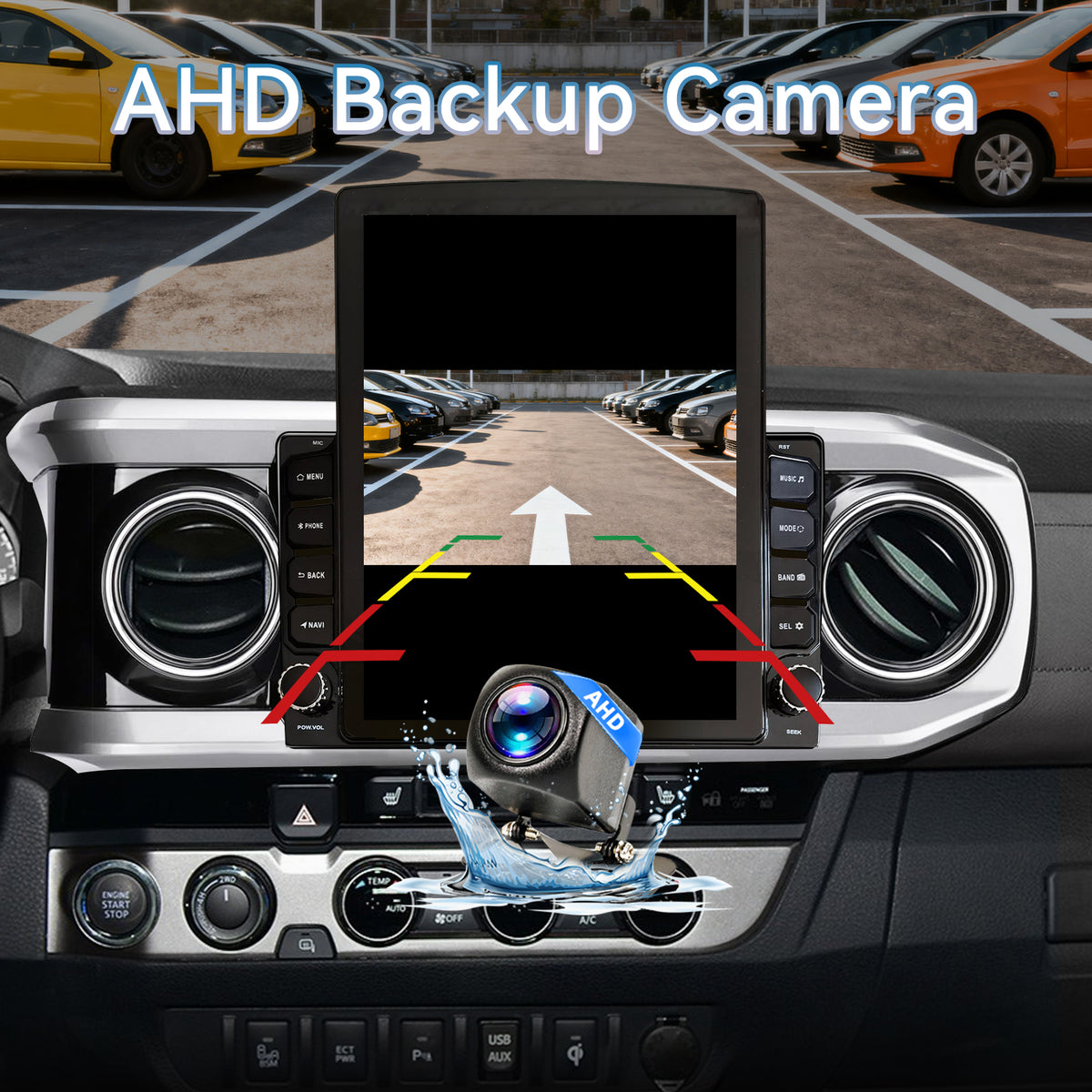 Car Radio for Toyota Tacoma 2016 2017 2018 2019 2020 2021 2022 2023 9.7 Inch Touchscreen Tacoma Stereo Head Unit, Wireless Carplay Android Auto, GPS Navigation, BT FM SWC 5GWiFi, Backup Camera