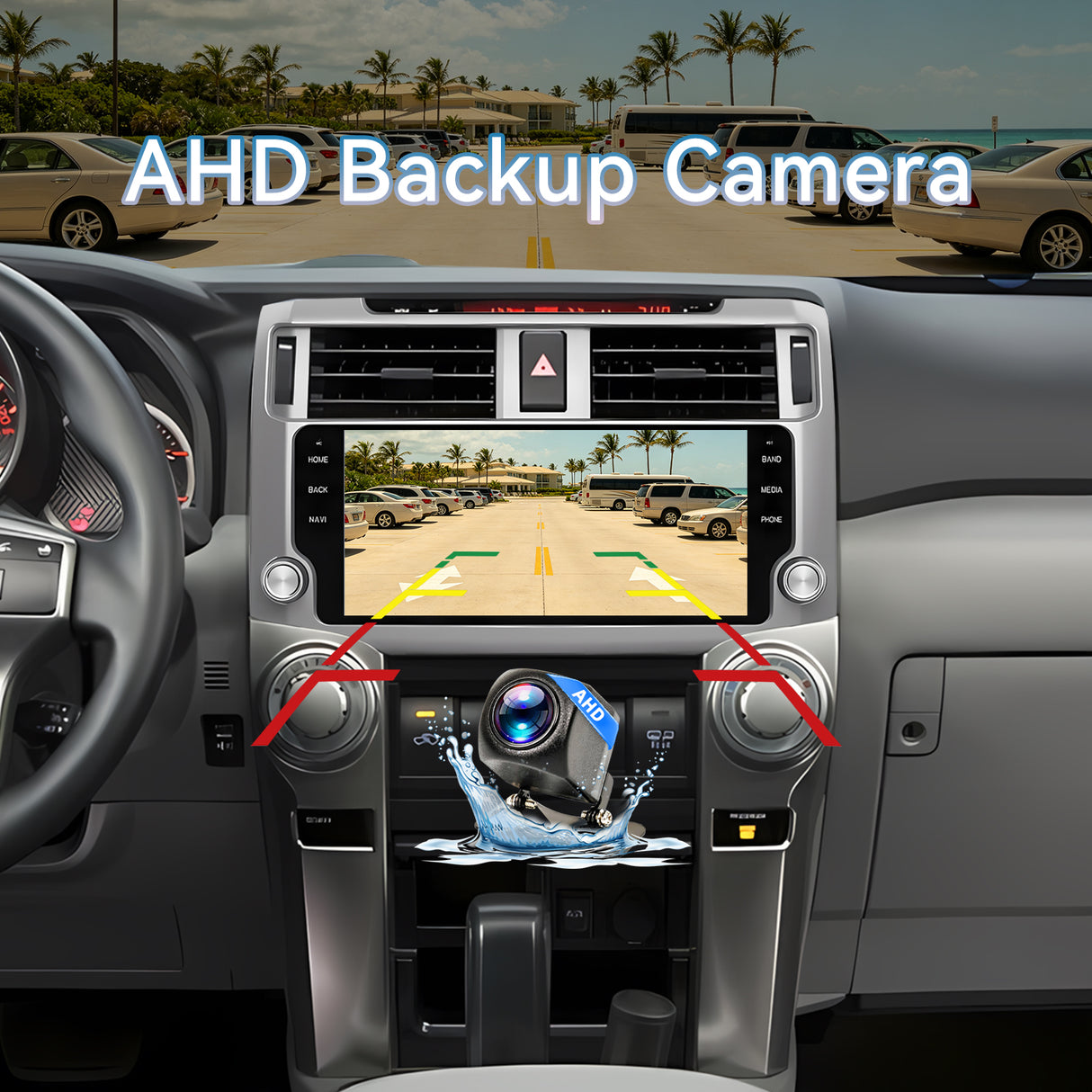 Car Stereo Radio Upgrade for Toyota 4Runner 2009-2019 CarPlay Android Auto 9" Touchscreen Car Radio Stereo Player Head Unit with GPS Navigation Bluetooth WiFi SWC FM RDS Backup Camera Mic