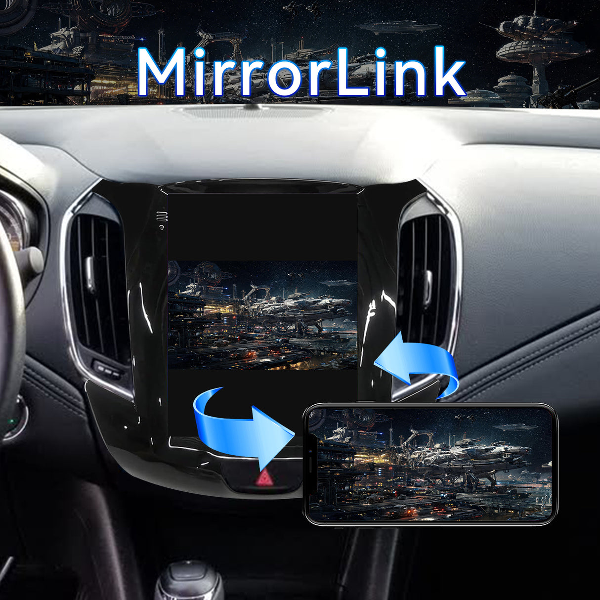 2GB+64GB Car Stereo Radio Compatible with Chevrolet Chevy Cruze 2016-2018 with Wireless Carplay Andriod Auto, Android 13 Touchscreen Support Bluetooth, FM/GPS/Mirror Link/SWC/Backup Camera(9.7 Inch)