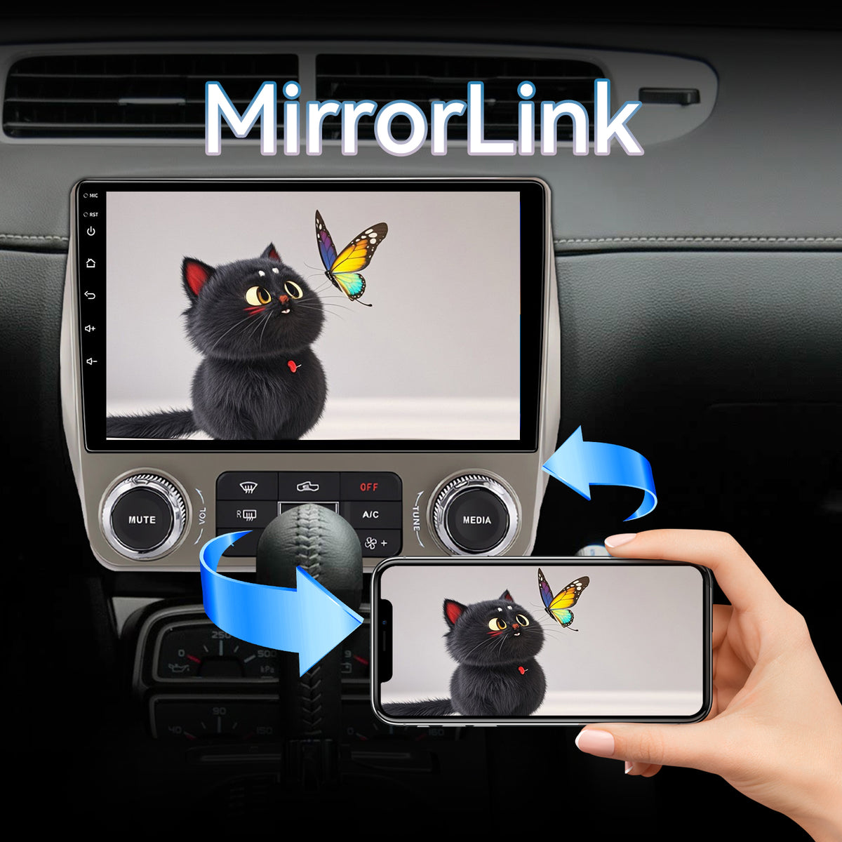 Car Radio Stereo for Chevrolet Chevy Camaro 2010-2015: 1080P Backup Camera GPS Navigation FM 9 Inch 1280 * 800 HD IPS Touchscreen 5G WiFi Wireless CarPlay Android Auto SWC
