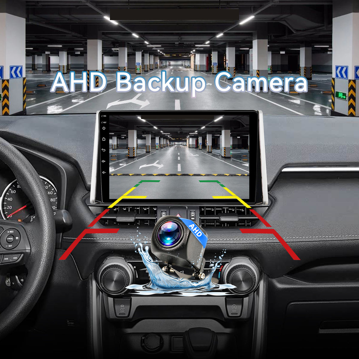 Car Radio for Toyota RAV4 2019-2022 with  Wireless CarPlay CarPlay Android Auto GPS Navigation 10.1-inch Touch Screen Bluetooth WiFi Back Camera