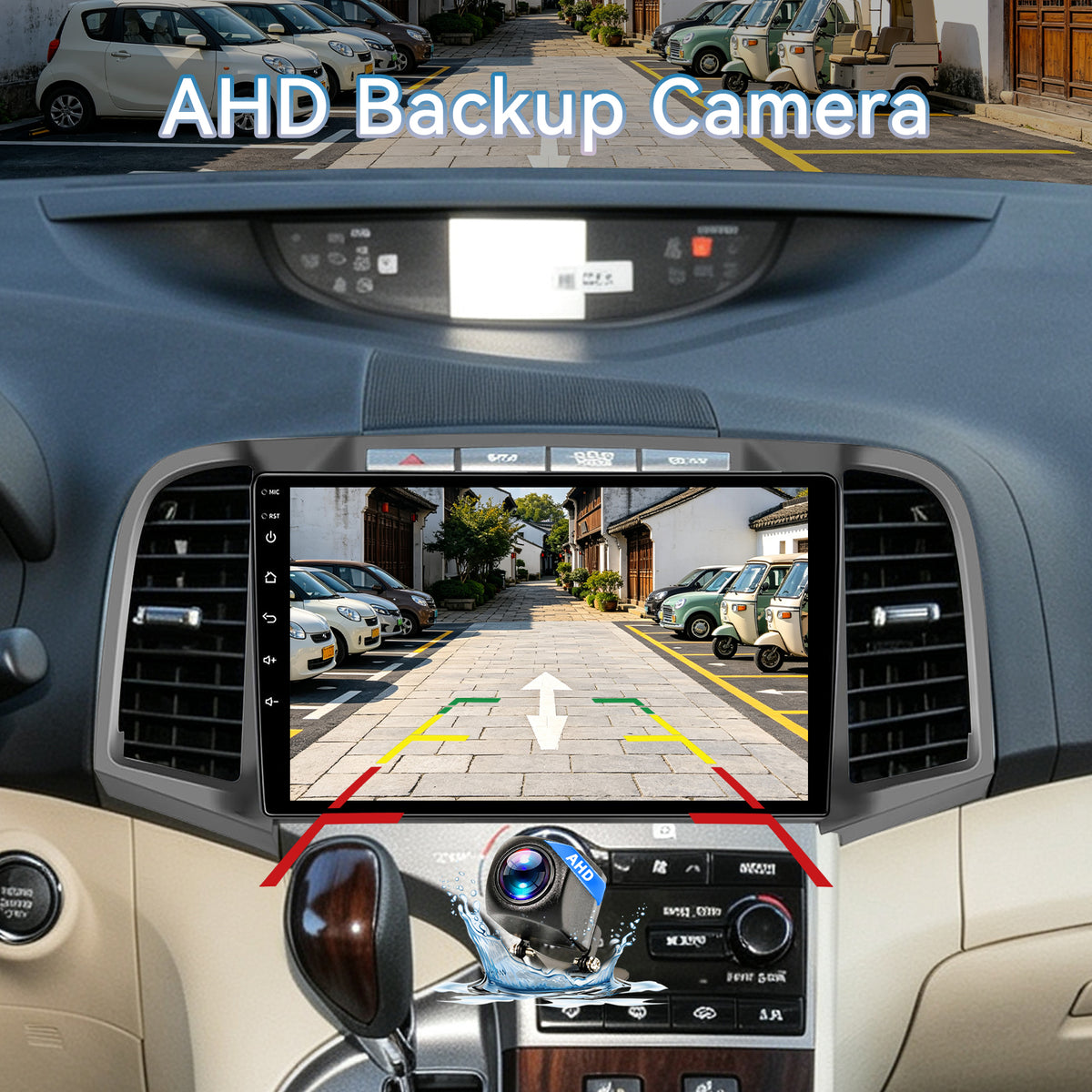 Car Stereo for Toyota Venza 2008-2016 [2+64G] Wireless Carplay/Android Auto,Android13 Car Stereo 9Inch Touch Screen GPS WiFi DSP Bluetooth FM/RDS Mirror Link SWC+AHD Backup Camera