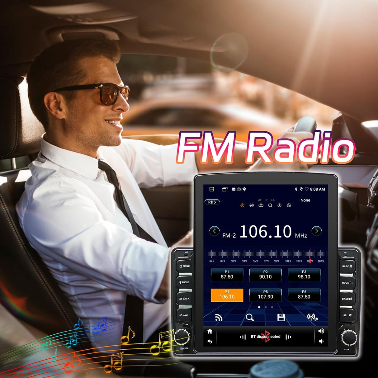 9.7 inch Android 13 Car Radio for Ford F150 2004-2008/Ford Expedition 2007-2014/Edge 2007-2010 Supports Wireless CarPlay/Android Auto