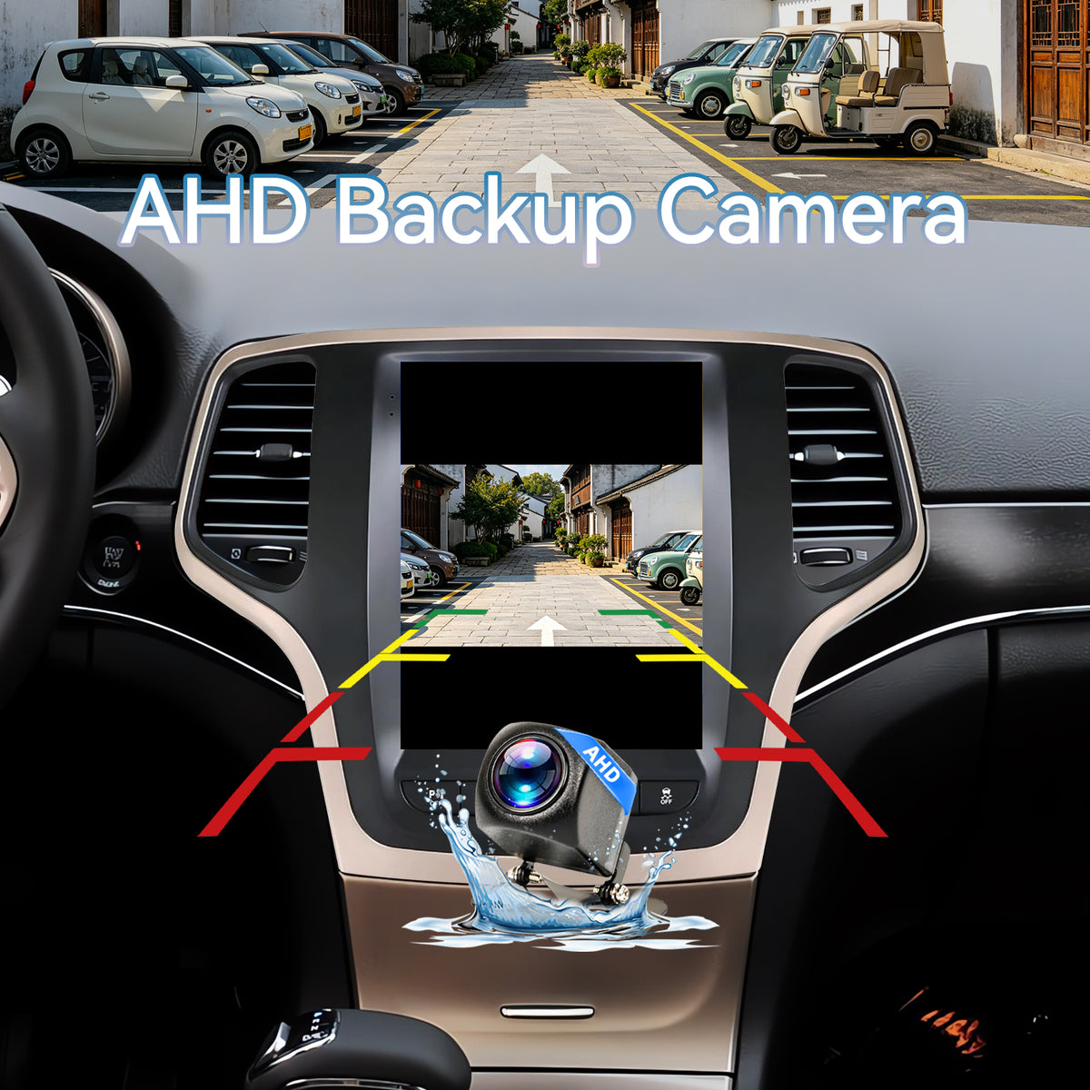 Car Radio for Jeep Grand Cherokee  2014 2015 2016 2017: Touch Screen Stereo Replacement with Carplay Android Auto 5GWiFi BT5.0 Backup Camera GPS