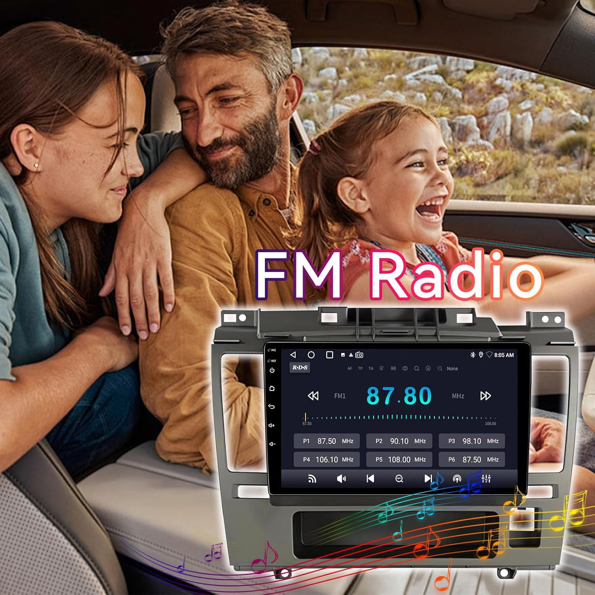 Android 13 Car Stereo for Nissan Versa (2005-2010) | 9" IPS Touchscreen | Wireless CarPlay/Android Auto/Mirror Link | GPS Navigation | FM/RDS | IPS/HD Display | AHD Backup Camera