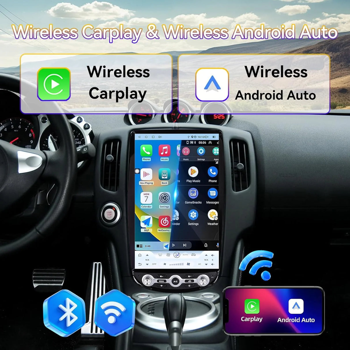 Car Stereo Radio Head Unit Compatible for Nissan 370Z 2009-2021
