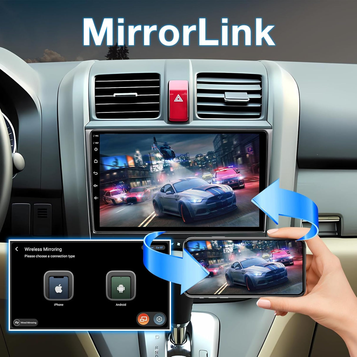 Car Stereo Radio Head Unit Compatible for Honda CRV 2007 2008 2009 2010 2011
