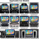 Android 13 Car Stereo for Jeep Wrangler (2007-2018), JK, Compass, Grand Cherokee Supports Wireless CarPlay/Android Auto