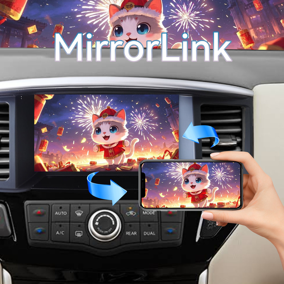 Car Stereo Upgrade Radio Compatible with Nissan Pathfinder 2012-2020 Wireless CarPlay Android Auto Head Unit GPS Navigation Bluetooth WiFi FM