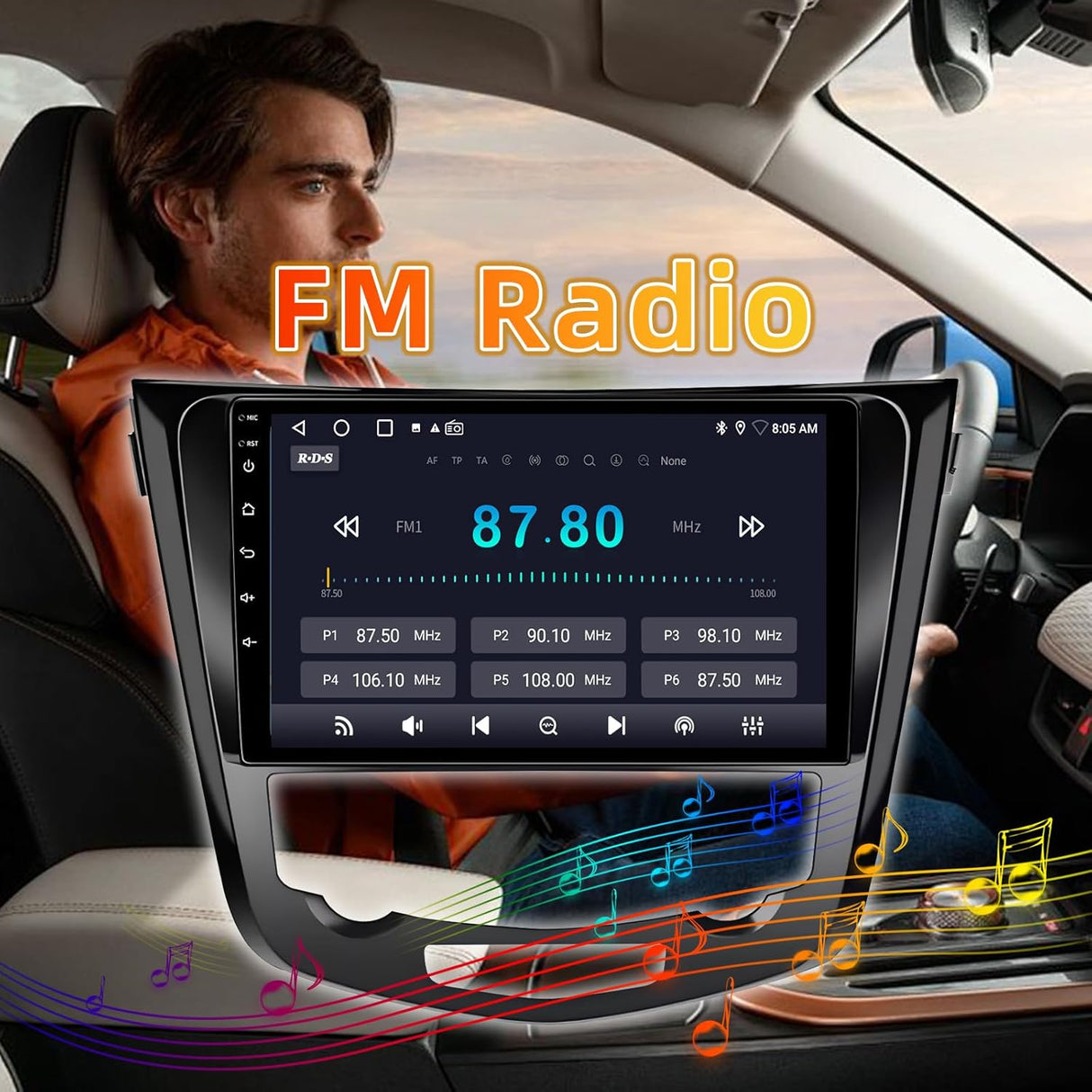 Android 13 Car Stereo for 2014-2018 Nissan X-Trail Qashqai Rogue Support Wireless CarPlay & Android Auto