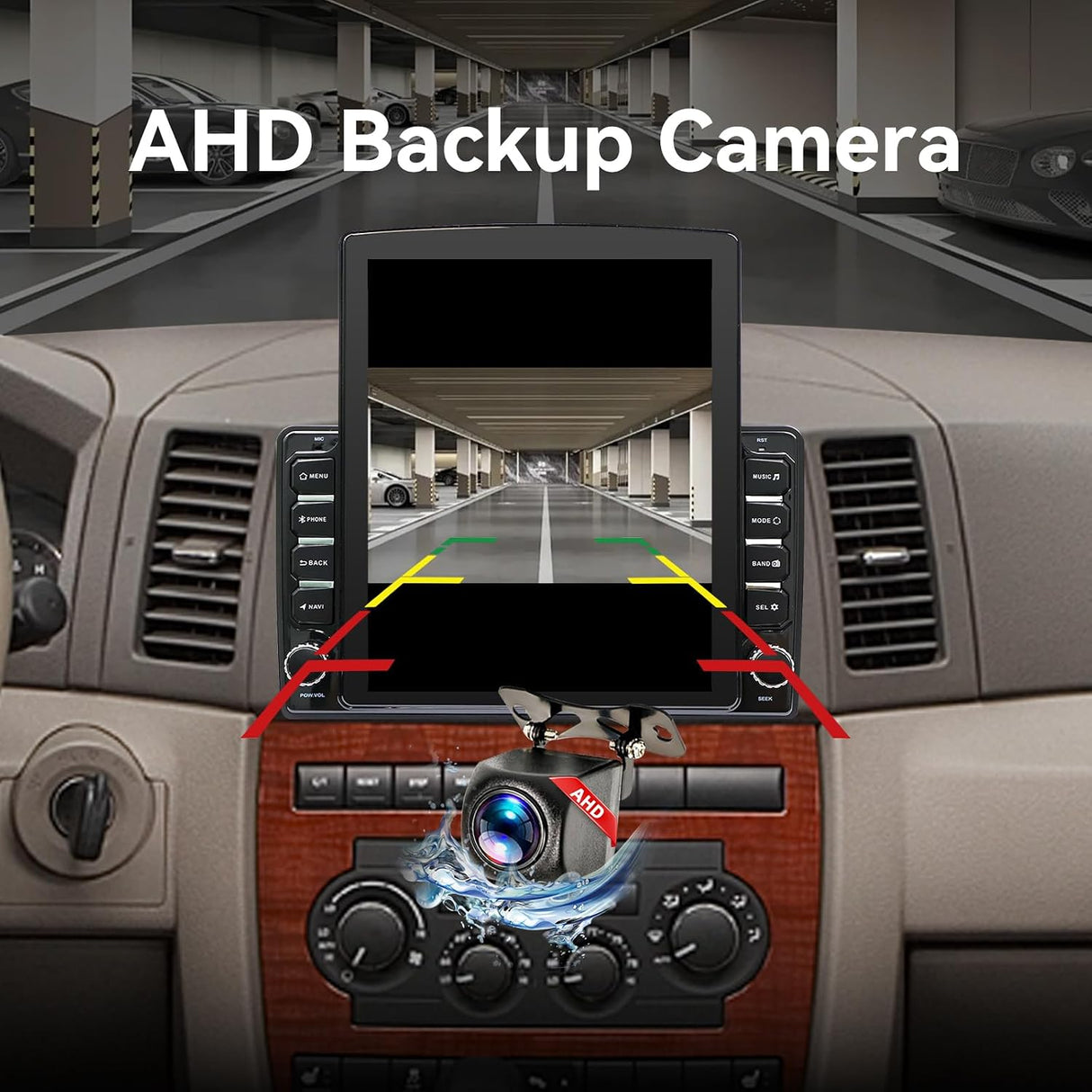 9.7 Inch Android 14 Car Radio Stereo Compatible with Dodge Ram 1500/2500/3500 2006 2007 2008 Upgrade with Wireless Carplay&Android Auto, GPS/SWC/Backup Camera