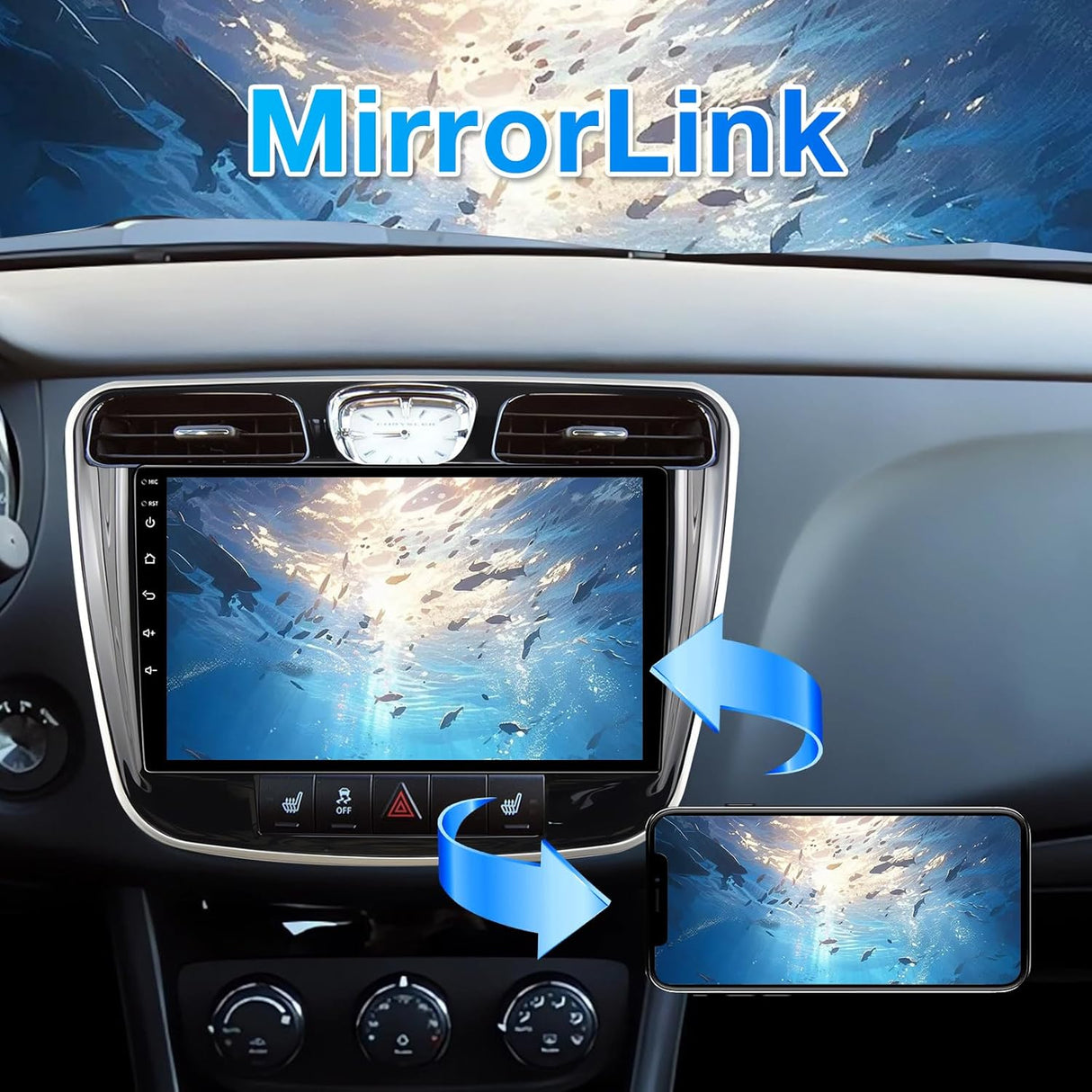 Android 13 Car Stereo for Chrysler 200 2011 -2014 with Wireless CarPlay & Android Auto