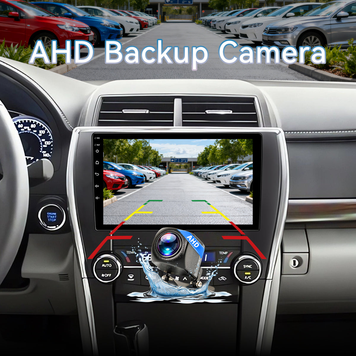 Car Stereo Radio for Toyota Camry 2015 2016 2017 CarPlay Android Auto  Touchscreen WiFi/GPS/FM/SWC/Bluetooth/1080P Backup Camera