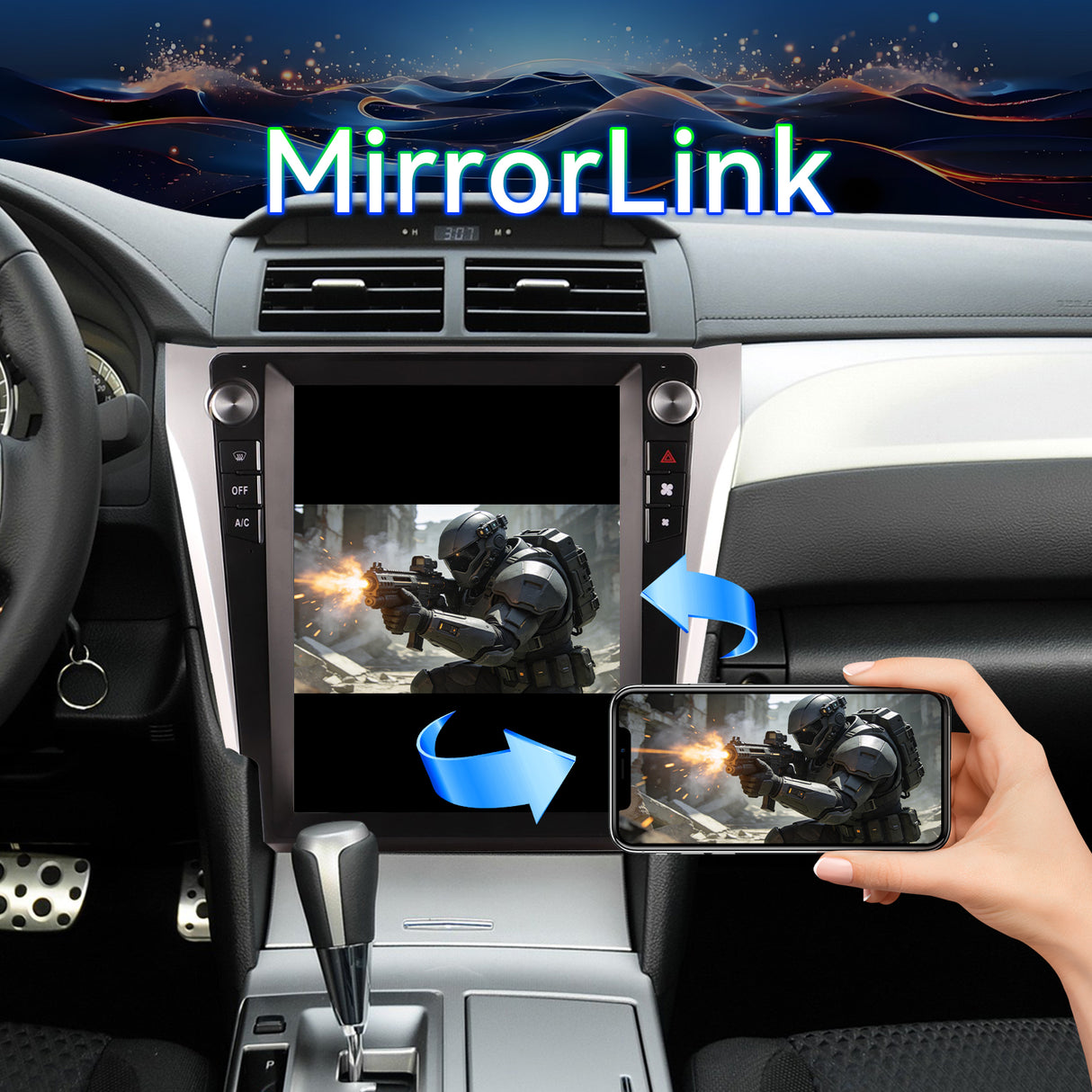Android 12 Car Radio for Toyota Camry 2012 2013 2014 2015 Stereo with Apple CarPlay Android Auto, 12.1" Touch Screen for Camry Head Unit Replacement WiFi GPS Navigation FM Rear Camera