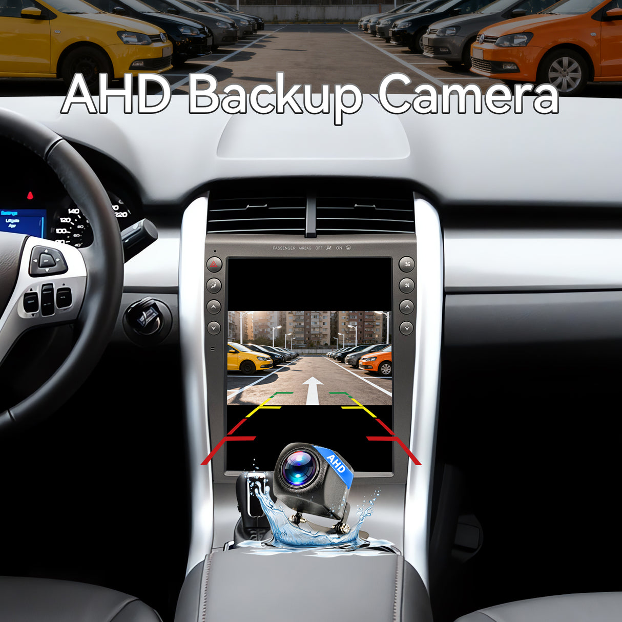 QLED 8-Core Radio for Ford Edge 2009 2010 2011 2012 2013 Upgrade,Touch Screen Stereo,Support Carplay and Android Auto,Free Back Camera