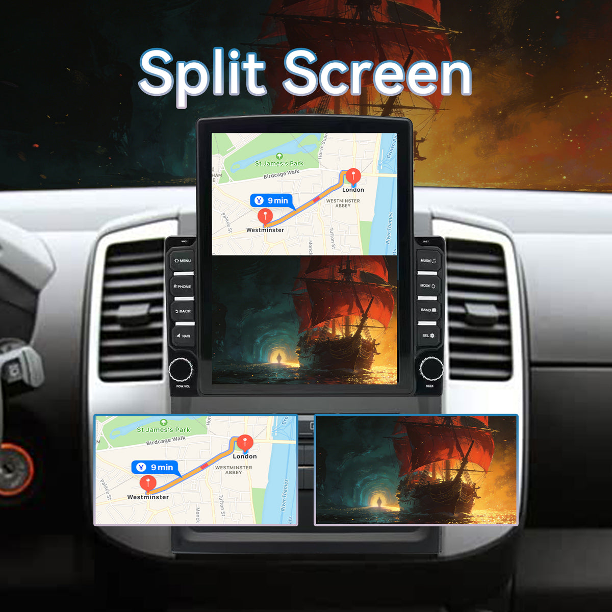 Car Stereo for Nissan Frontier/Xterra 2009-2014 | Wireless CarPlay/Android Auto | 9.7 | Android14 | 4+64G