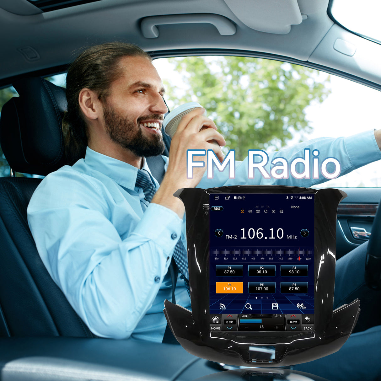 2GB+64GB Car Stereo Radio Compatible with Chevrolet Chevy Cruze 2016-2018 with Wireless Carplay Andriod Auto, Android 13 Touchscreen Support Bluetooth, FM/GPS/Mirror Link/SWC/Backup Camera(9.7 Inch)