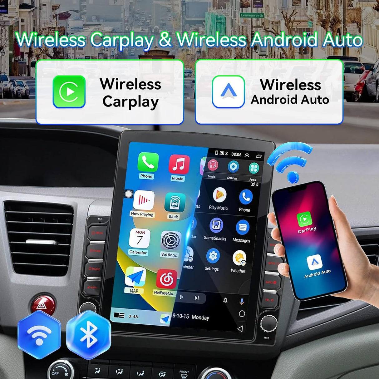 Car Stereo Radio Compatible for Honda Civic 2012 2013 2014 2015