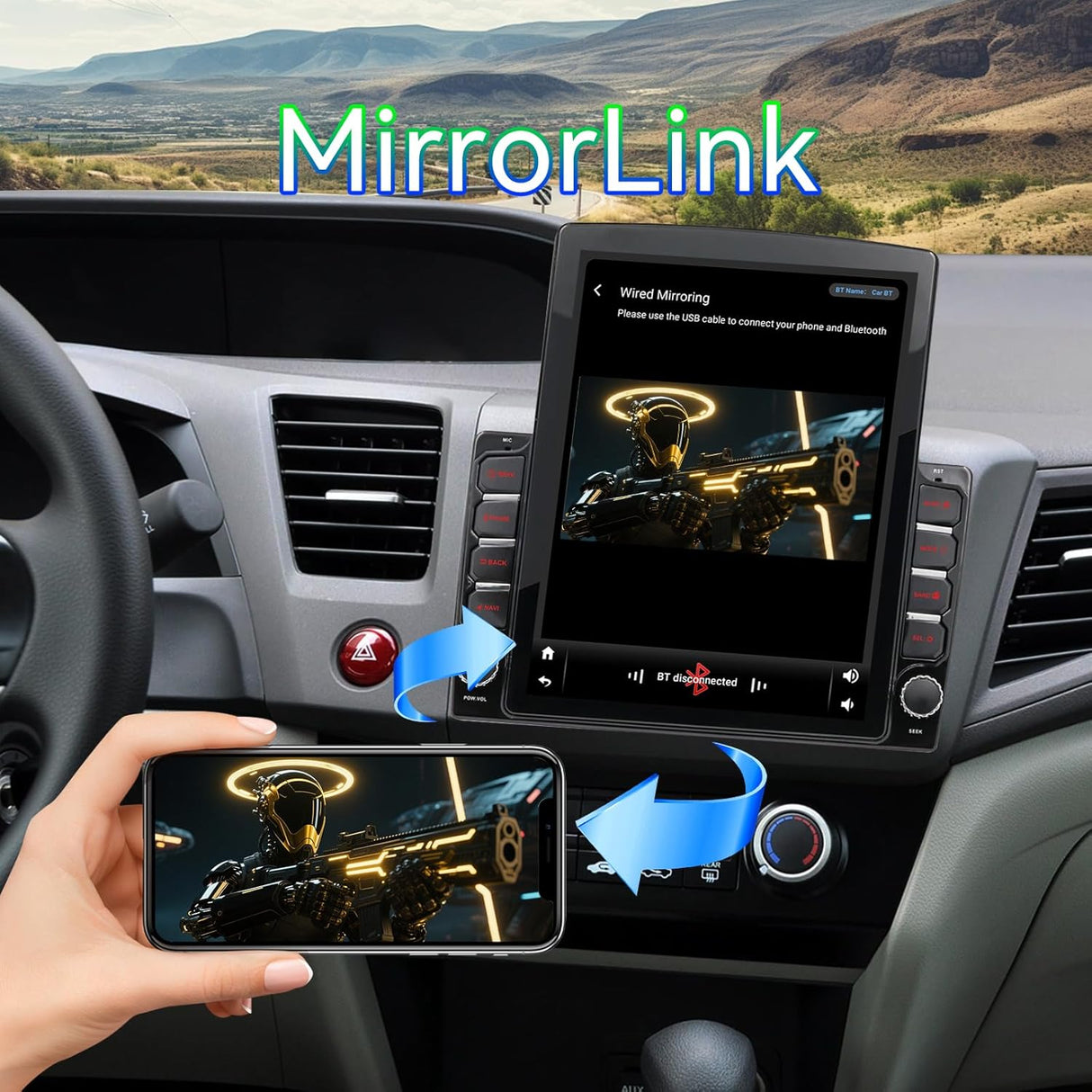 Car Stereo Radio Compatible for Honda Civic 2012 2013 2014 2015