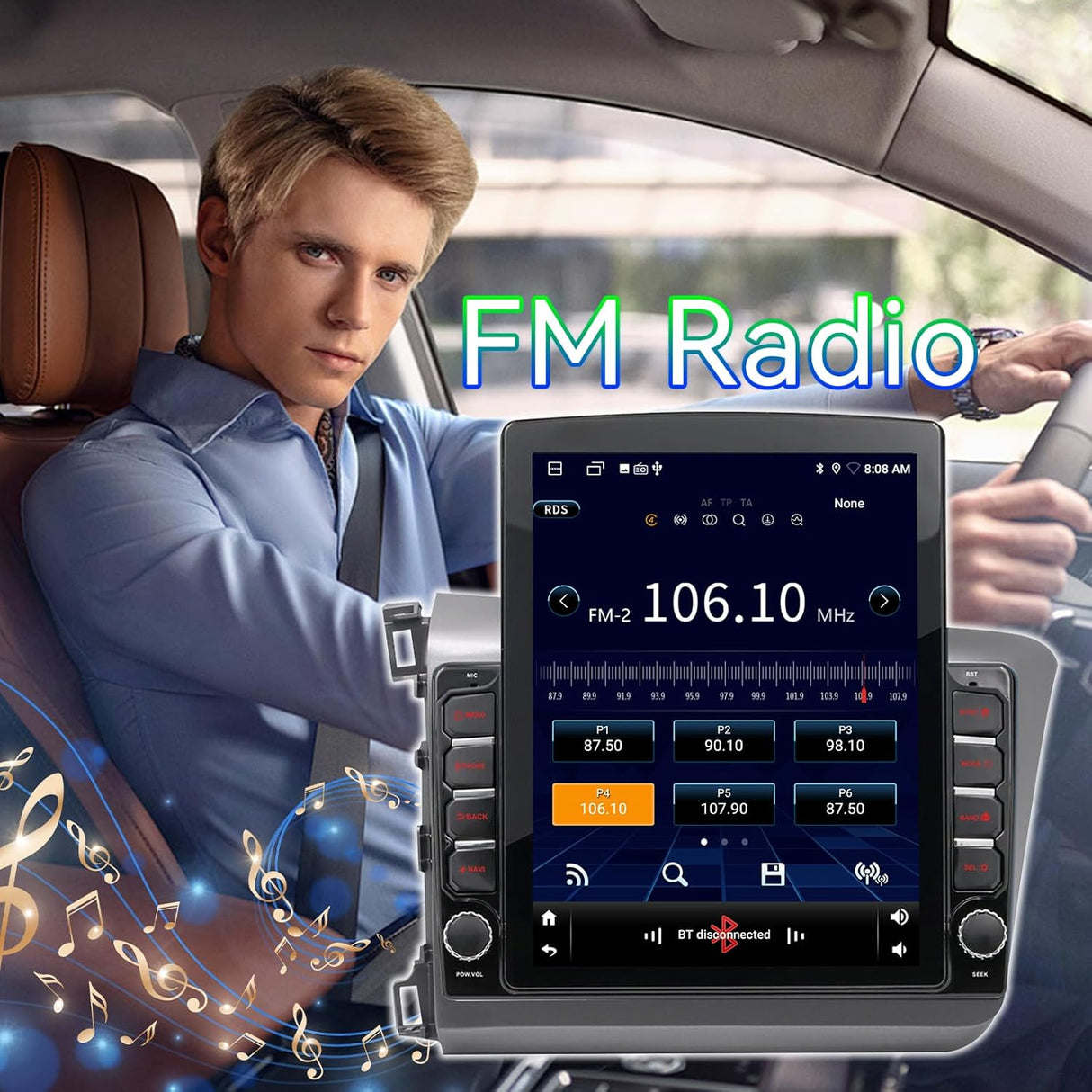 Car Stereo Radio Compatible for Honda Civic 2012 2013 2014 2015