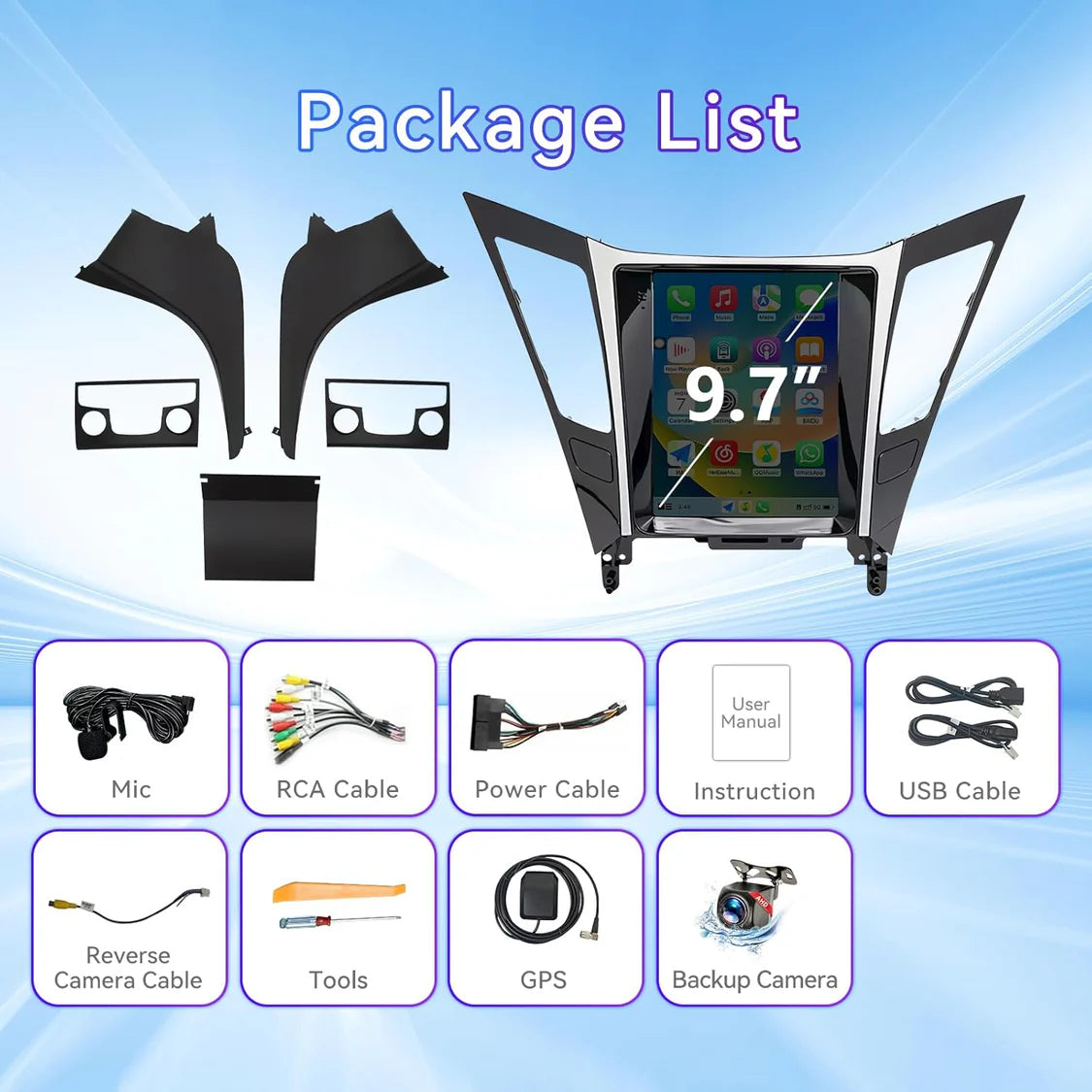 Car Radio Stereo for Hyundai Sonata 2010-2015