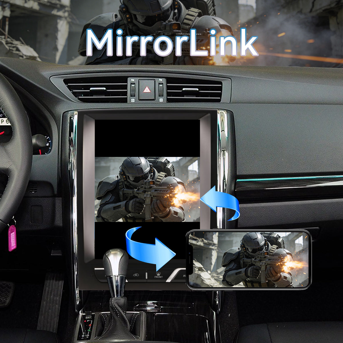 Car Stereo Radio Head Unit Compatible with Toyota Reiz 2010-2013 Carplay&Android Auto T-Style Touch Screen with GPS | DSP | Bluetooth | Optical | FM | 4G | WiFi 8+128G 12.1