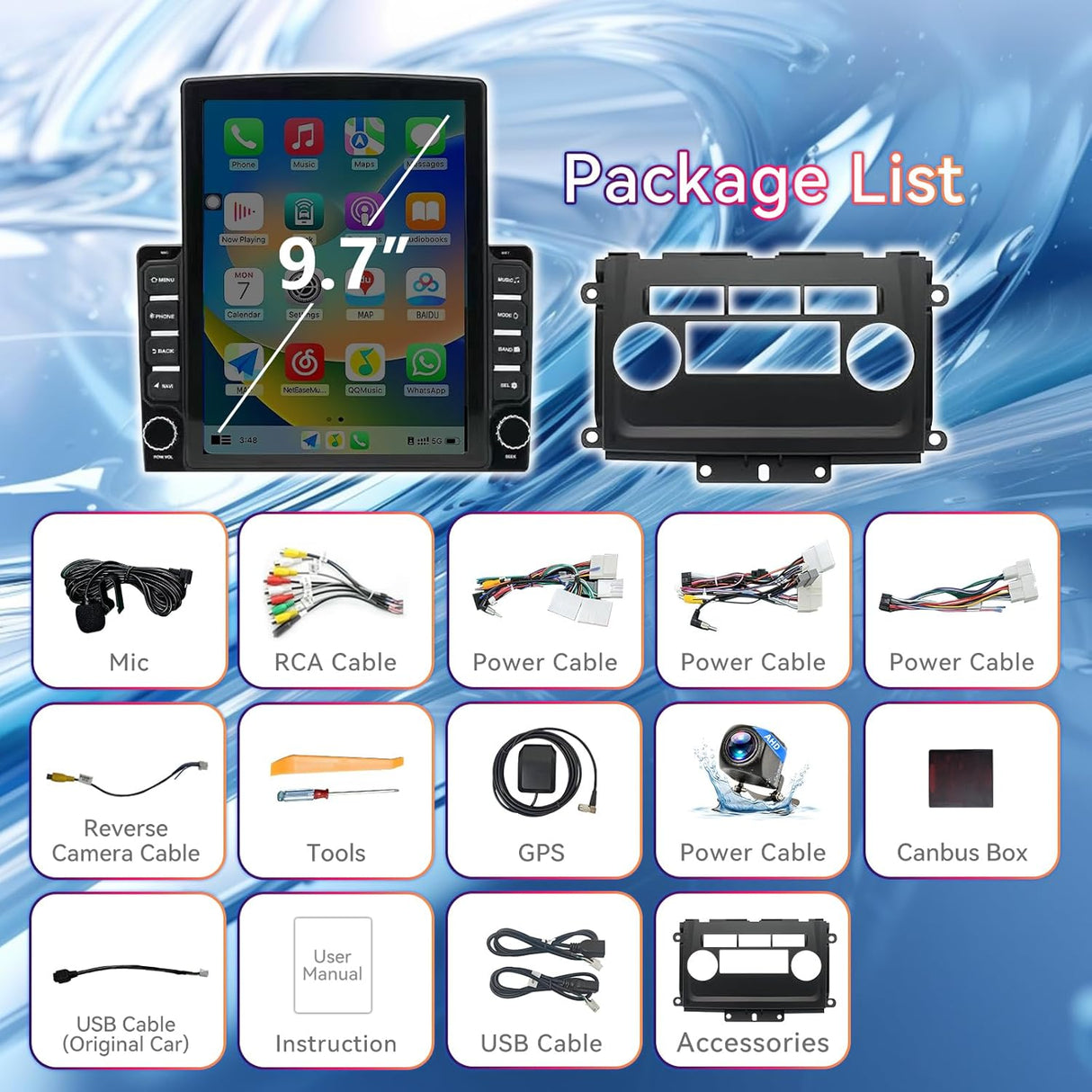 Car Stereo for Nissan Frontier/Xterra 2009-2014 | Wireless CarPlay/Android Auto |  2+64G