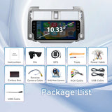 Car Stereo Radio Upgrade for Toyota 4Runner 2009-2019 CarPlay Android Auto 9" Touchscreen Car Radio Stereo Player Head Unit with GPS Navigation Bluetooth WiFi SWC FM RDS Backup Camera Mic
