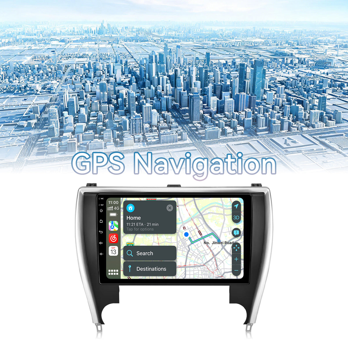 Car Stereo Radio for Toyota Camry 2015 2016 2017 CarPlay Android Auto  Touchscreen WiFi/GPS/FM/SWC/Bluetooth/1080P Backup Camera