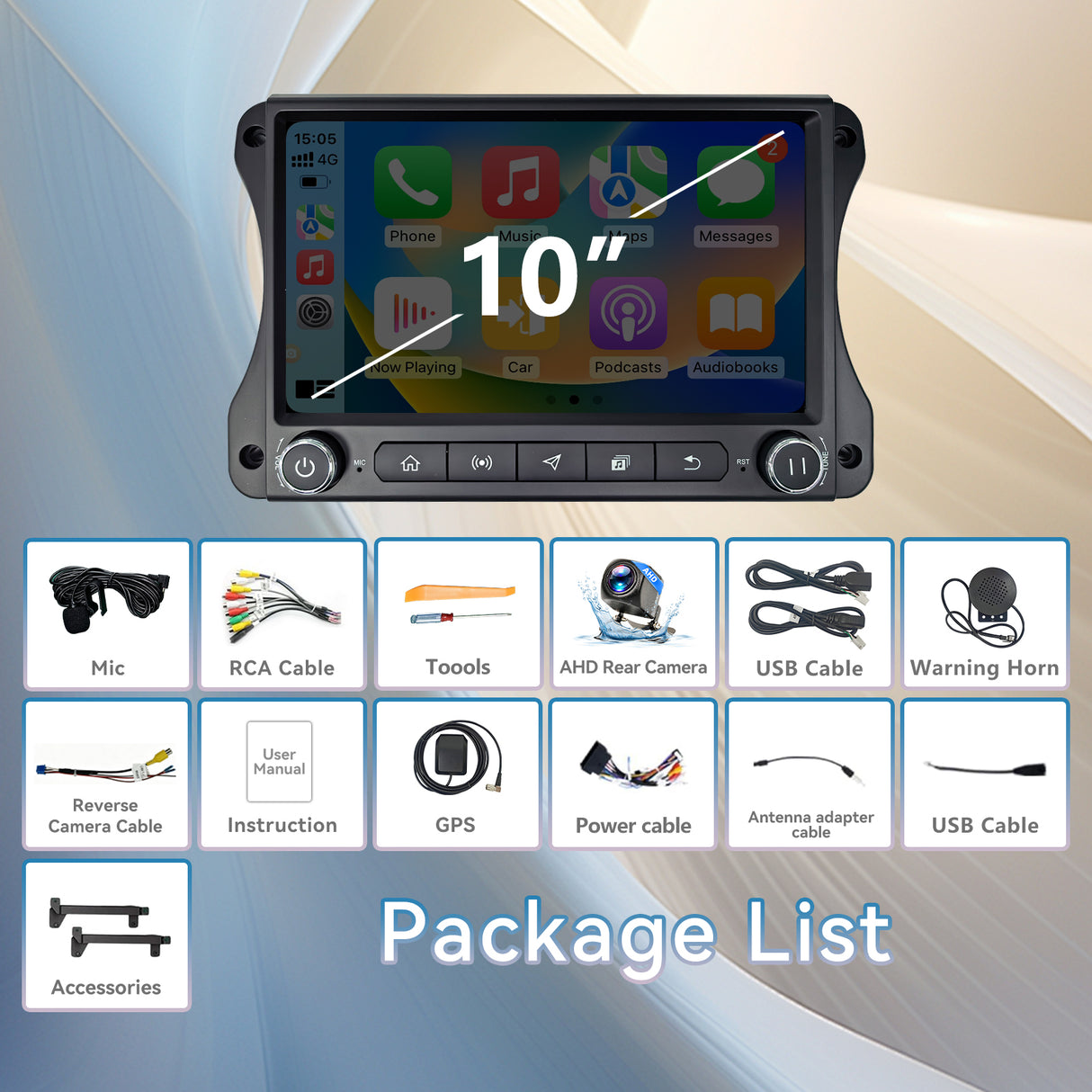 Car Radio for Jeep Wrangler JL & Gladiator JT 2018-2022 [2GB+64GB] 10 inch Touch Screen Android 13 Stereo with Wireless Carplay Android Auto/GPS/AM/FM/5G WiFi/DSP Visit the litillbuly Store