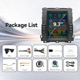 Car Stereo for Lexus GX470 2002-2005 Toyota Prado 2002-2009 Wireless CarPlay Android Auto Android 14  Auto AHD Backup Camera Upgrade 9.7" Touch screen GPS WIFI SWC FM Bluetooth 2+64G