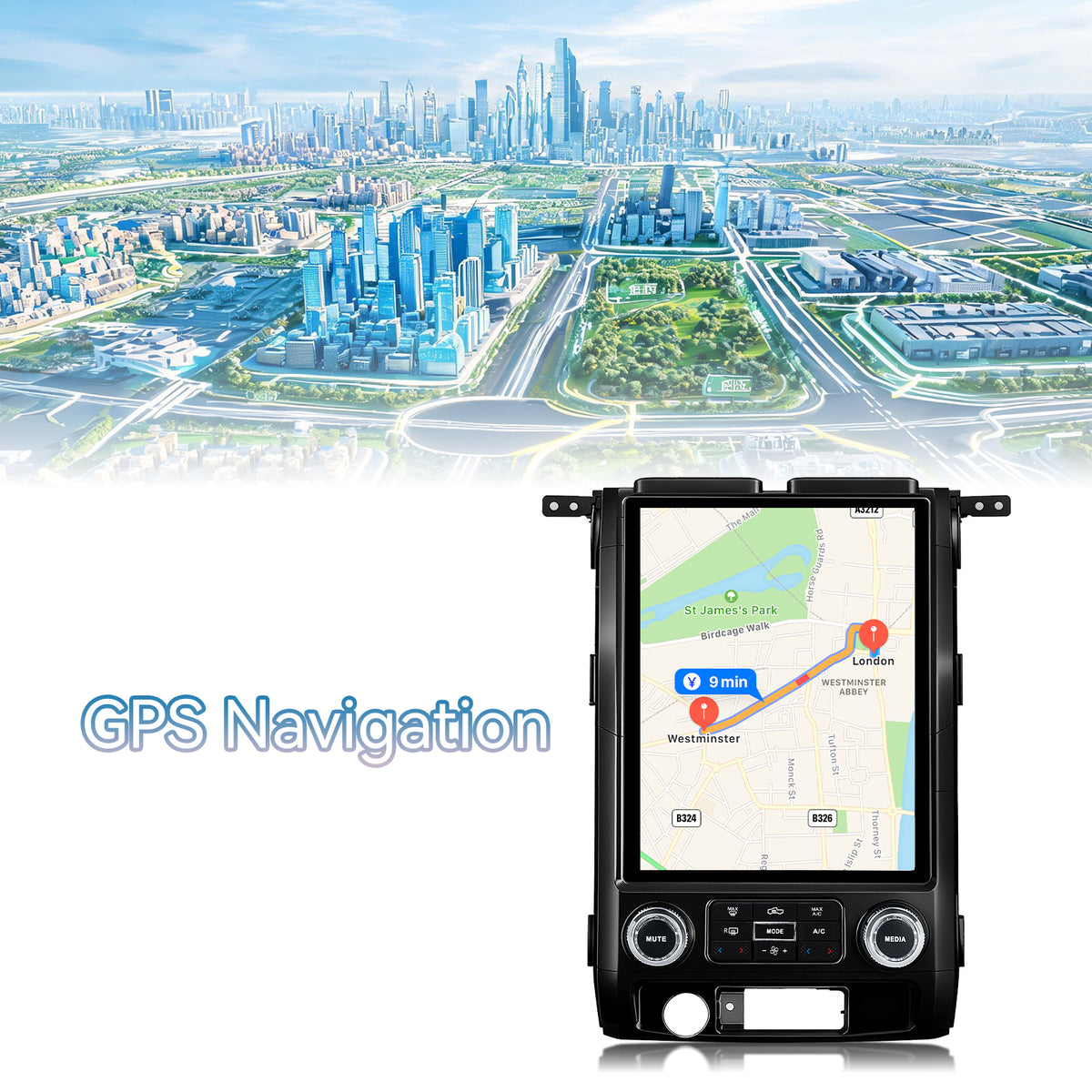 Ford F150 2009 2010 2011 2012 Android 14 Car Stereo 8-core, 12.1 Inch IPS Touch Screen Car Radio with Wireless Carplay/Android Auto,GPS, WiFi, Bluetooth, FM, DVR