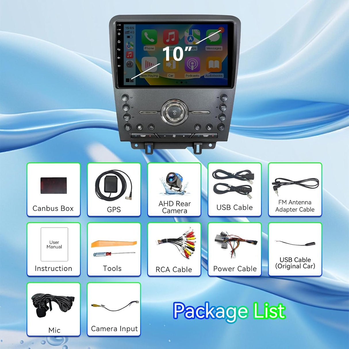 Car Stereo Radio Compatible for Ford Mustang 2010 2011 2012 2013 2014