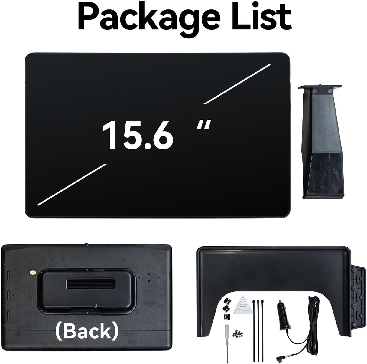 15.6" Co-Pilot Screen with Wireless CarPlay/Android Auto for Tesla Model 3 2019-2022 & Model Y 2021-2024