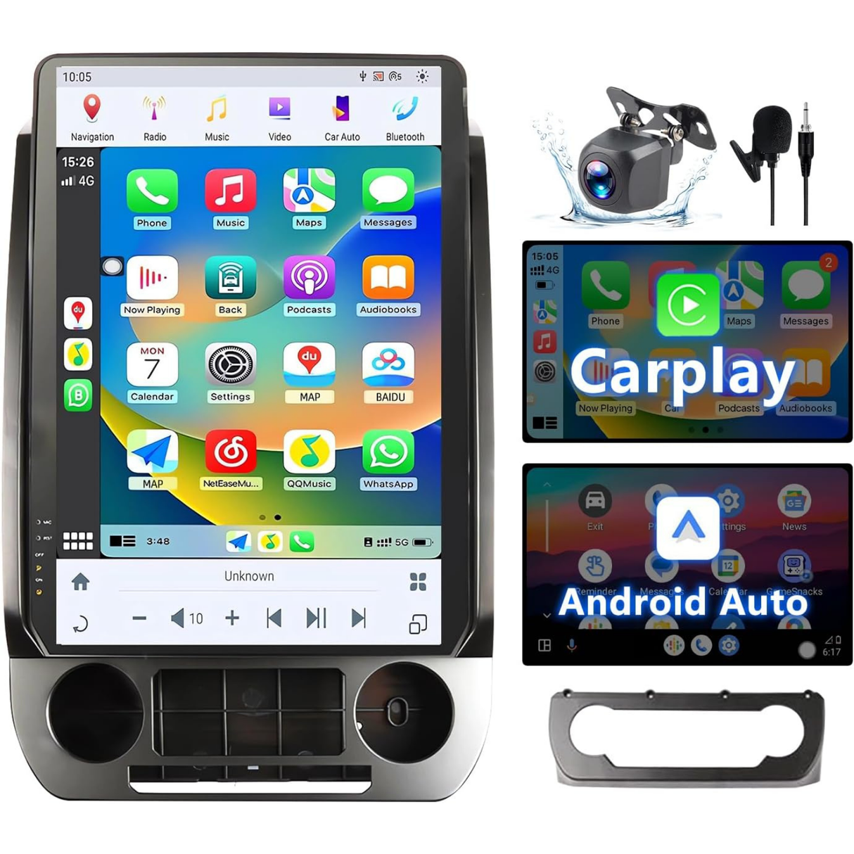 14.4 inch Android 13 Car Stereo for Ford Expedition 2018-2023 Supports CarPlay/Android Auto Retain OEM Sync3 & AC