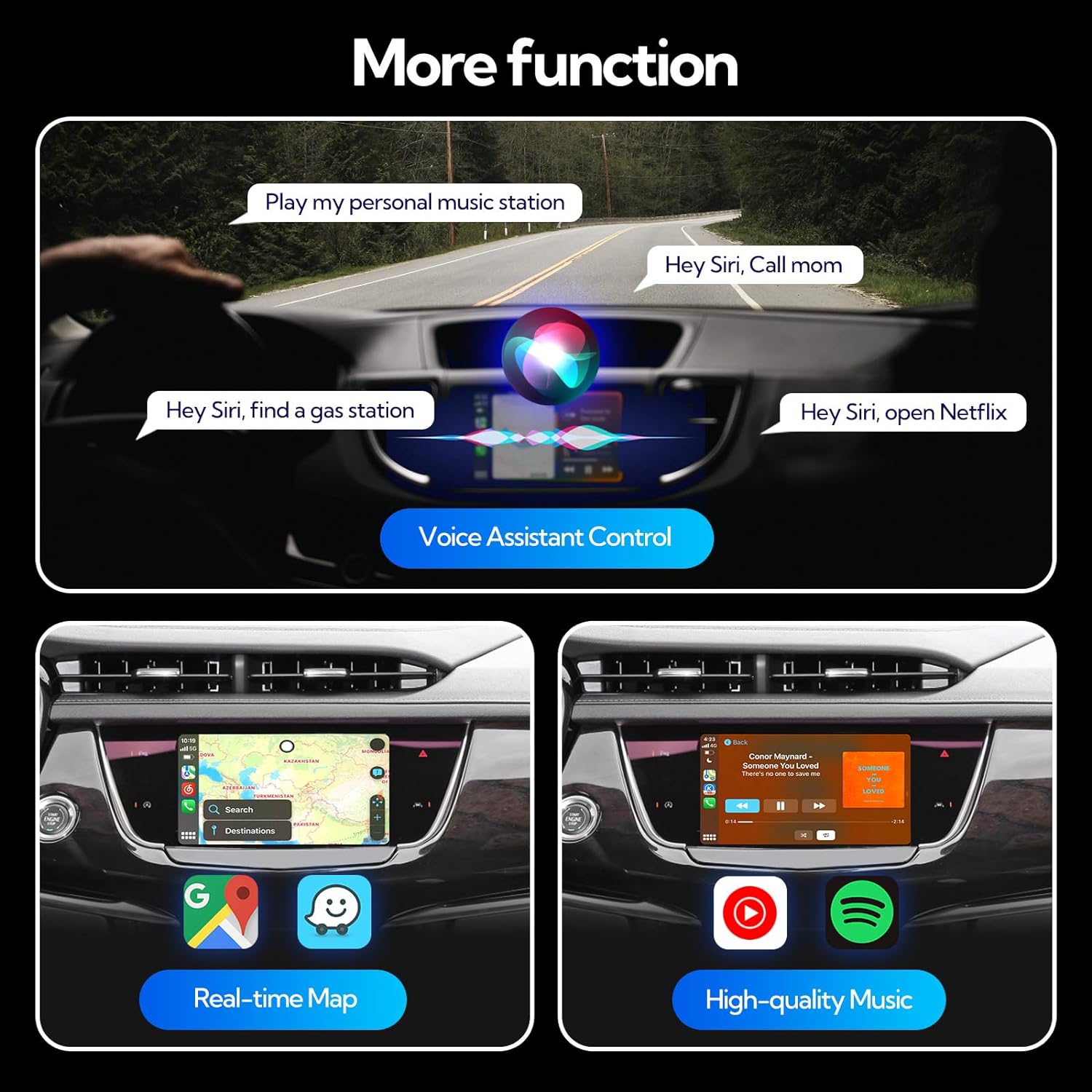 Android 13 CarPlay AI Box For Car with Wired CarPlay/Android