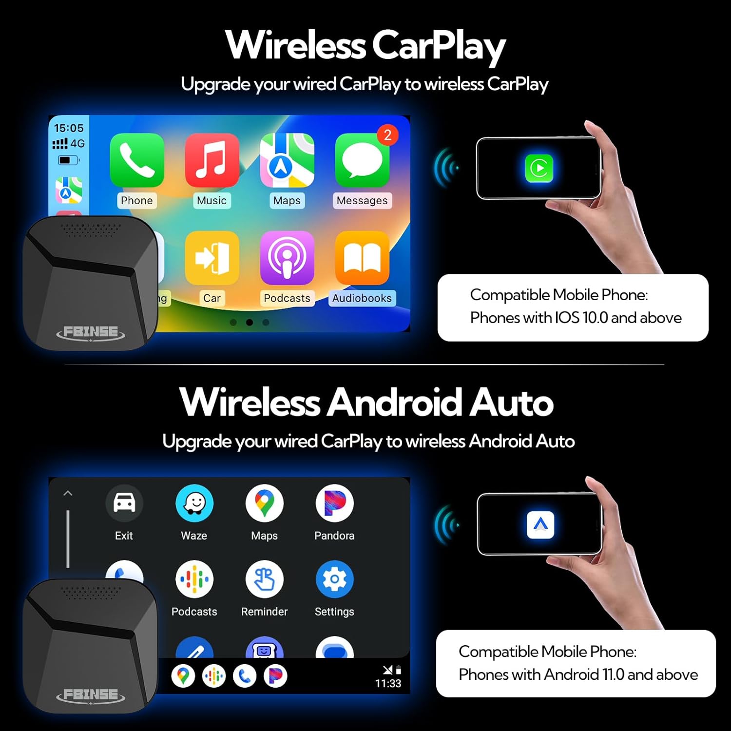 CarPlay Video Streaming for Car with OEM Wired CarPlay/Android